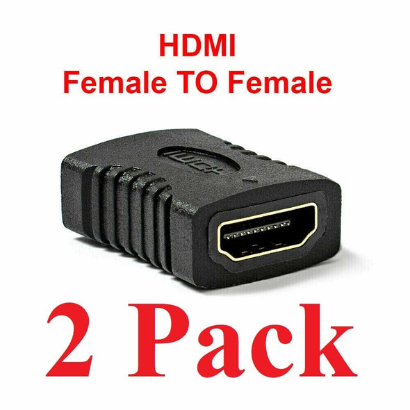 2X HDMI Female to Female Coupler Connector Extender Adapter Cable HDTV 1080P 4K