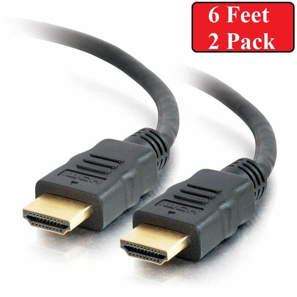 2x PREMIUM HDMI CABLE 6FT For BLURAY 3D DVD PS3 HDTV XBOX LCD HD TV 1080P