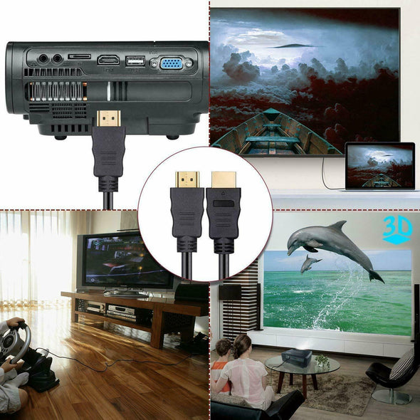 2x PREMIUM HDMI CABLE 3FT For BLURAY 3D DVD PS3 HDTV XBOX LCD HD TV 1080P