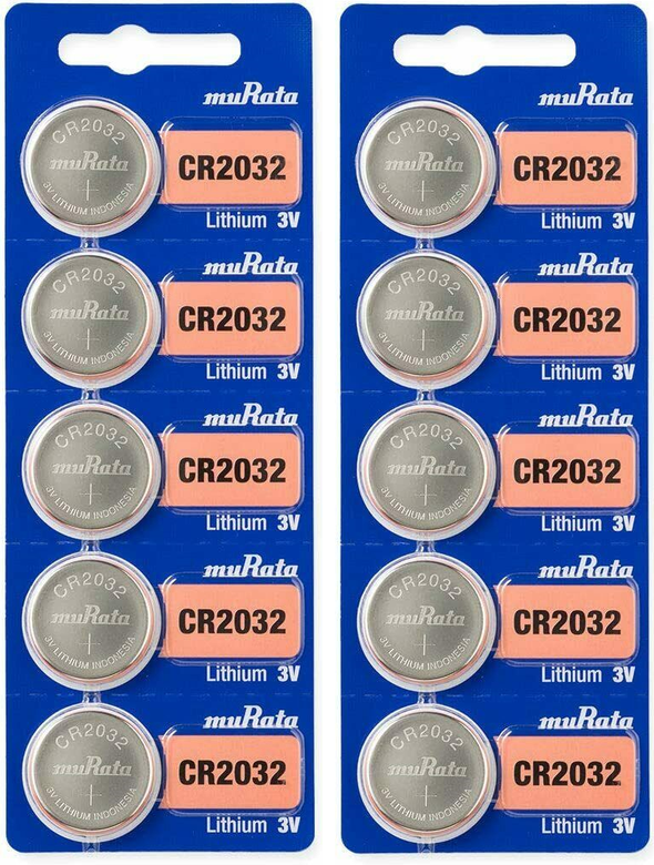 10 New Super Fresh Murata Sony CR2032 2032 DL2032 3V Button Coin Battery EXP2031