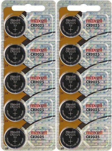 10 x Genuine Maxell CR2025 CR 2025 3V LITHIUM BATTERY BR2025 DL2025 Japan Made