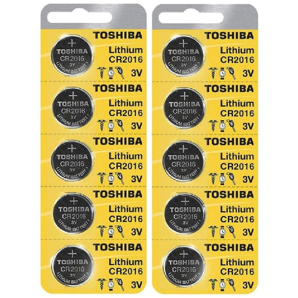 10 x New Original Toshiba CR2016 CR 2016 3V LITHIUM BATTERY BR2016 DL2016