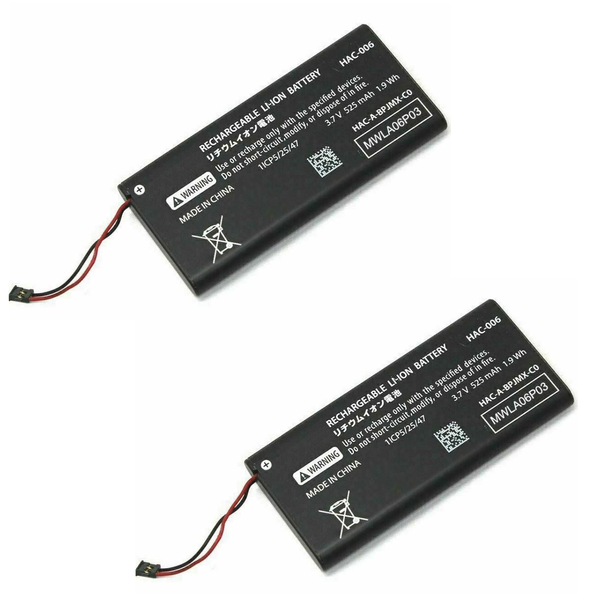 2 x Replacement Battery Nintendo Switch Joy-Con Fits HAC-006 525mAh Left Right