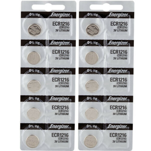 10 x SUPER FRESH ENERGIZER CR1216 LITHIUM COIN BATTERIES BR1216 CR1216 DL1216B