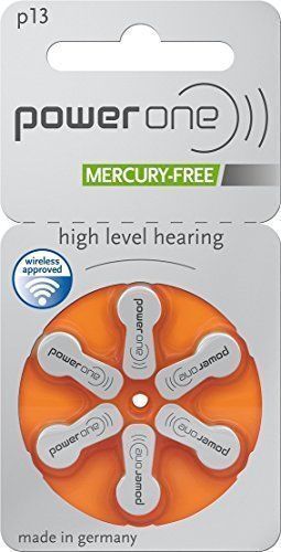 18 x Powerone Mercury Free Hearing Aid Batteries Size 13 Power one Exp Oct 2024