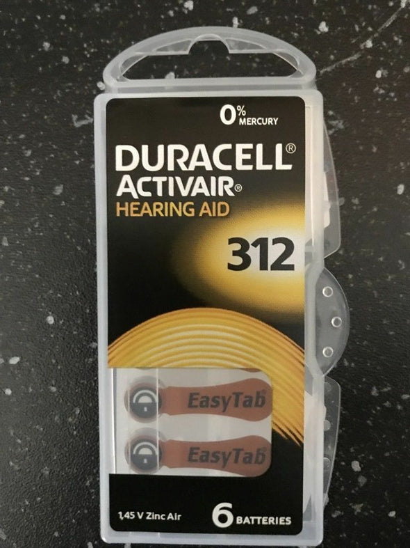 New Fresh 90 x Duracell Activair Hearing Aid Batteries Size 312 Exp 09-2024