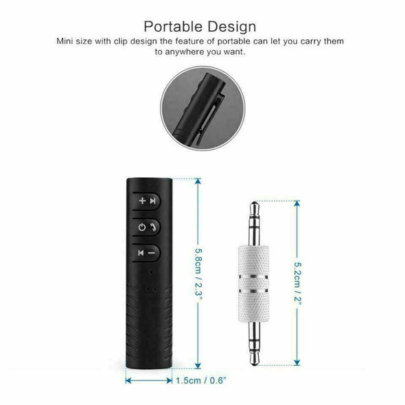 Wireless Bluetooth Receiver 3.5mm AUX Audio Stereo Music Hands Free Car BT#153