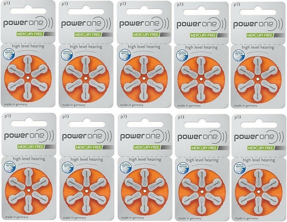 Super Fresh Lot 6 to 300 Powerone Hearing Aid Batteries Size 13 Power one P13