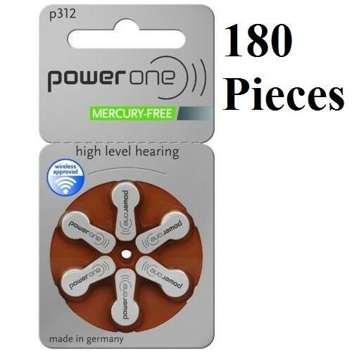 Super Fresh Lot 6 to 300 Powerone Hearing Aid Battery Size 312 P312 Power one