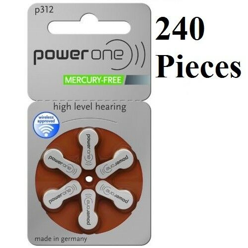 Super Fresh Lot 6 to 300 Powerone Hearing Aid Battery Size 312 P312 Power one