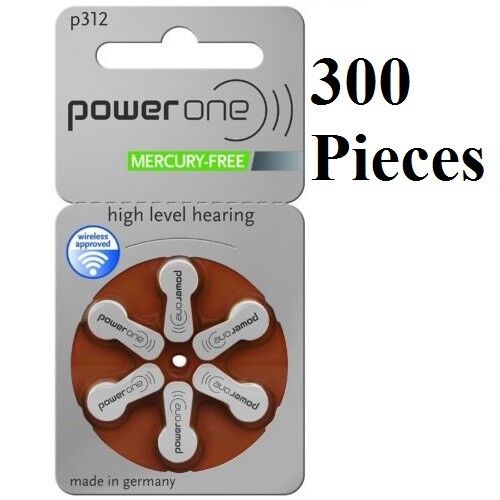 Super Fresh Lot 6 to 300 Powerone Hearing Aid Battery Size 312 P312 Power one