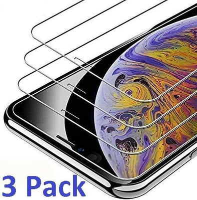 iPhone 13 12 11 Pro Max XR X XS Max 8 Tempered GLASS Screen Protector 3-PACK