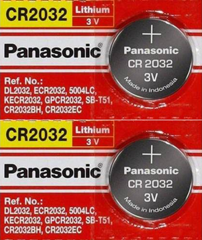 2 x SUPER FRESH Panasonic CR2032 CR 2032 Lithium Battery 3V Coin Cell Exp. 2030