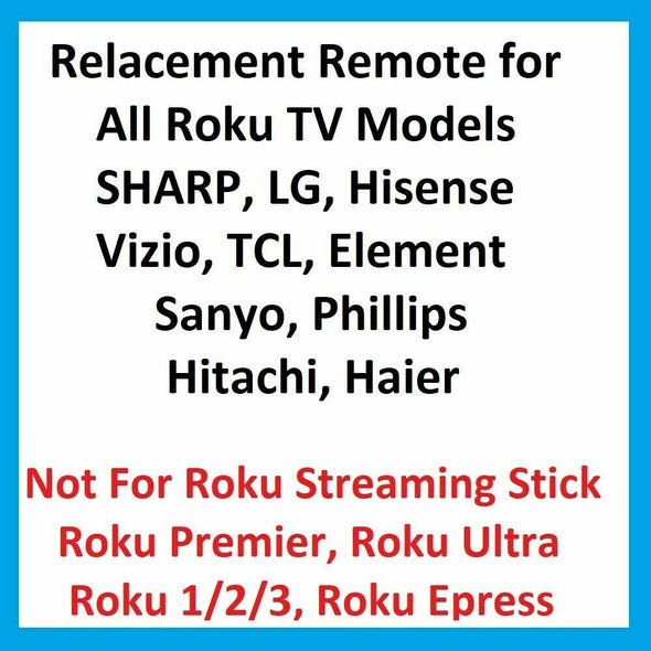 New Replacement Remote RC280-01 For TCL ROKU TV Radio Vudu 32FS3700 40FS3750 TCL