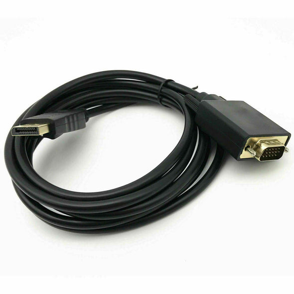 6 Feet Gold Plated DisplayPort DP Male to VGA Male Cable Cord For Lenovo Dell HP