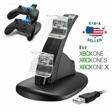 For Xbox One / One X / One S Controller Dual Charger Dock Station Charging Stand