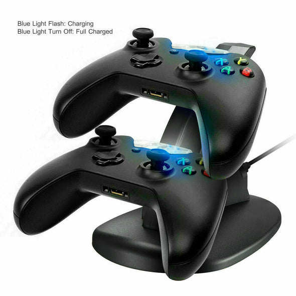 For Xbox One / One X / One S Controller Dual Charger Dock Station Charging Stand