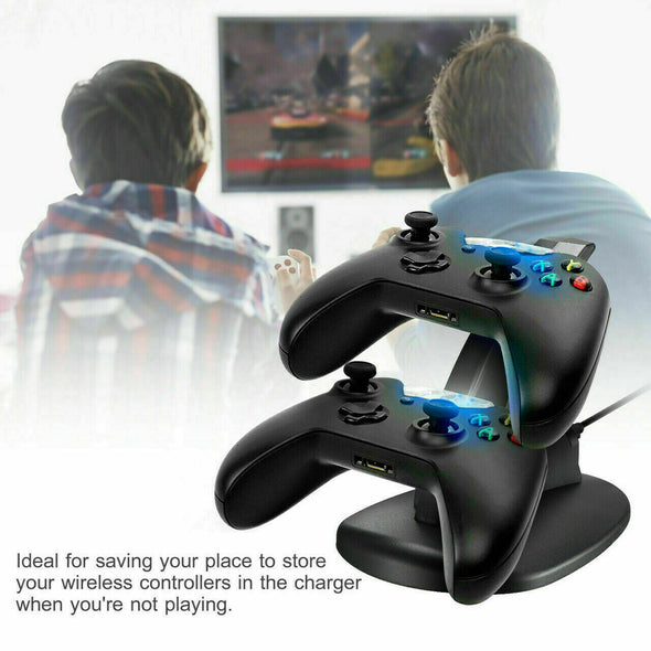 For Xbox One / One X / One S Controller Dual Charger Dock Station Charging Stand