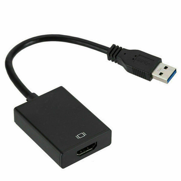 HD 1080P USB 3.0 to HDMI Video Cable Adapter PC Laptop HDTV LCD TV Converter BLK