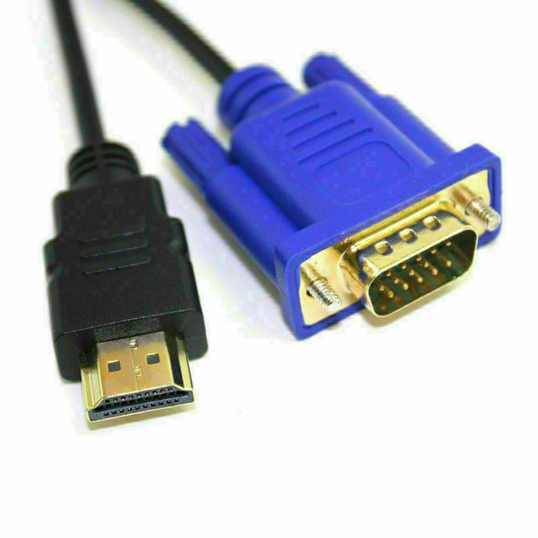 HDMI Male to VGA Male Video Converter Adapter Cable for PC DVD 1080p HDTV 6FT