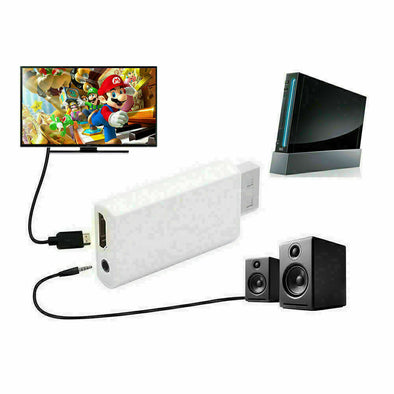 Portable Wii to HDMI Wii2HDMI Full HD Converter Audio Output Adapter TV WHITE 20