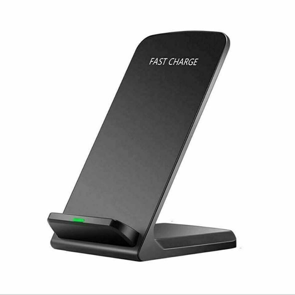 New Universal Qi Wireless Fast Charger Charging Pad Stand Dock Black