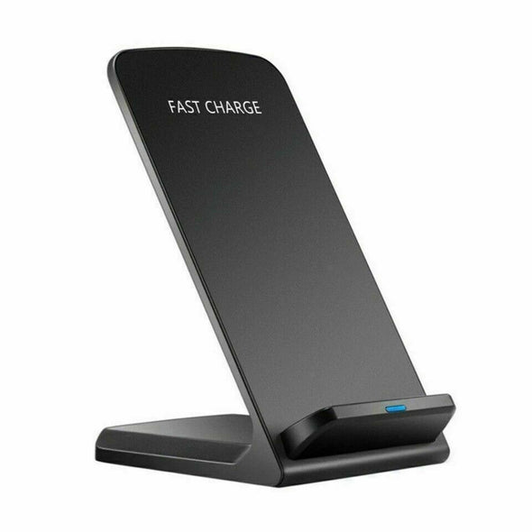 New Universal Qi Wireless Fast Charger Charging Pad Stand Dock Black