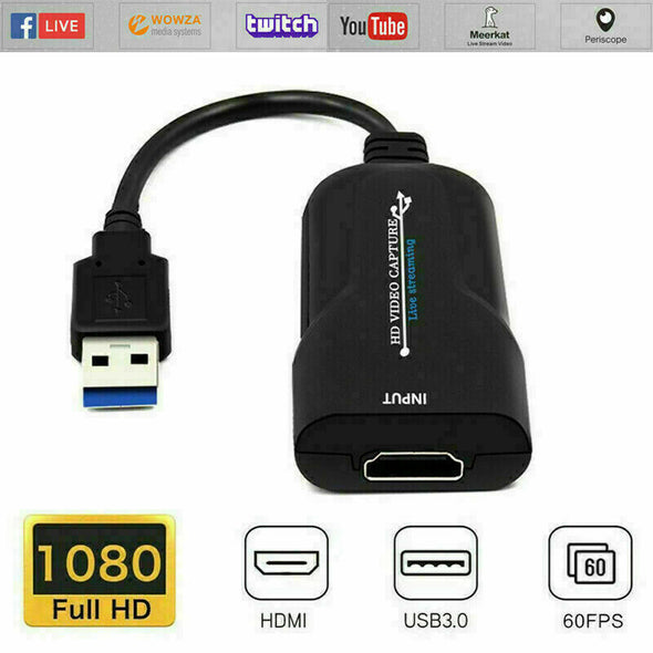 4K HDMI to USB 2.0 3.0 Video Capture Audio Video Live Streaming 1080P