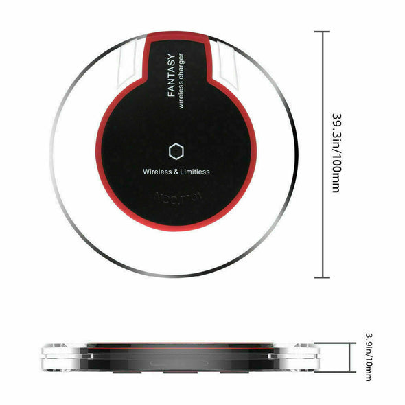 Universal Qi Wireless Charger Fast Charging Pad For Samsung S8 9 10 Note 5 8 9