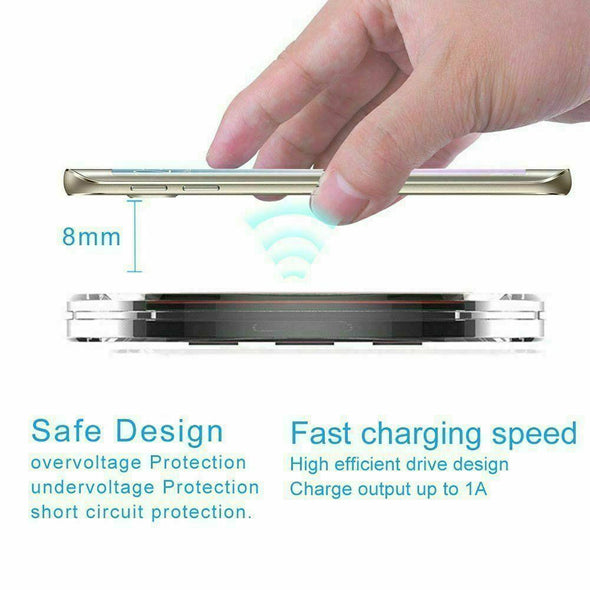 Universal Qi Wireless Charger Fast Charging Pad For Samsung S8 9 10 Note 5 8 9