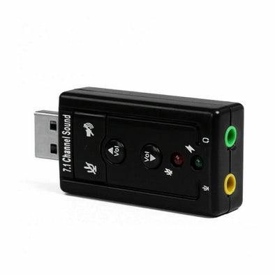 USB 2.0 External 7.1 Channel 3D Virtual Audio Sound Card Mic Adapter Laptop #15