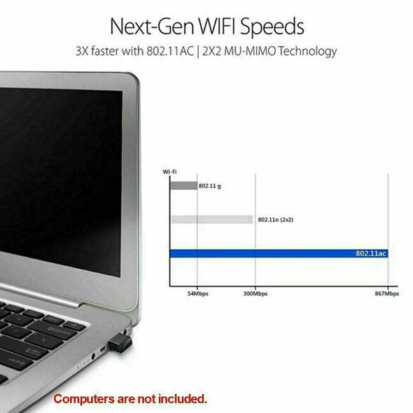 USB WiFi Wireless AC1200 Mbps Adapter Dongle USB 3.0 Network Card for PC Laptop