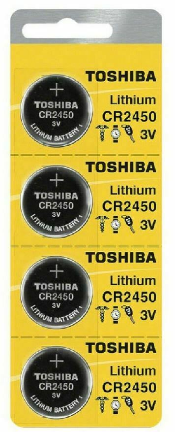 4 x New Toshiba CR2450 3 Volt Lithium Coin Battery Free Shipping  US Seller