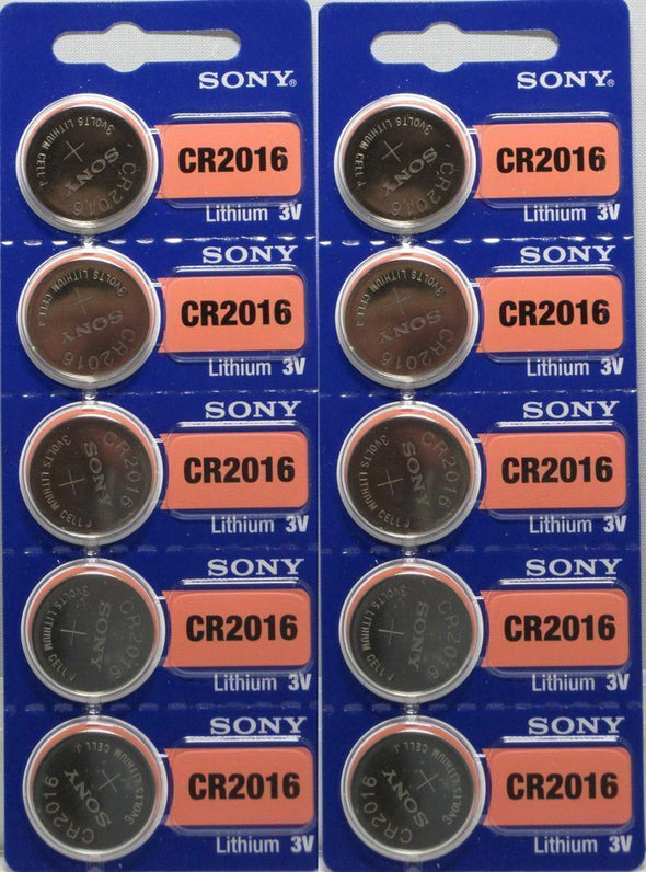 Lithium Battery Sony CR2016 3V Exp 2027 Pack x10 Pcs Coin Cells-icellyou