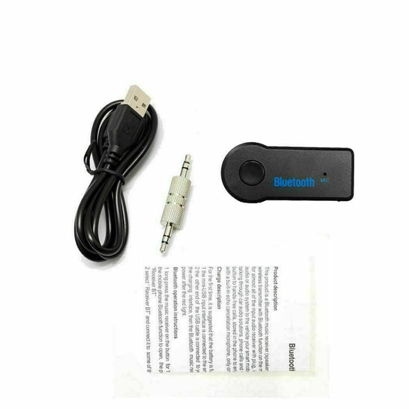 Wireless Bluetooth 3.5mm AUX Audio Stereo Music Home Car Receiver Adapter New