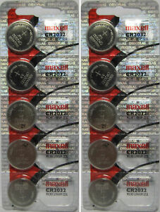 Lot of 10 Genuine Maxell CR2032 CR 2032 3V LITHIUM BATTERY Made in Japan BR2032