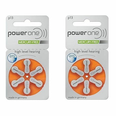 Power One P13 Hearing Aid Battery, Mercury-Free Exp March 2025(12 pc)