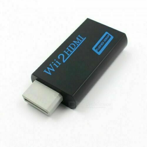 Portable Wii to HDMI Wii2HDMI Full HD Converter Audio Output Adapter TV Black 19